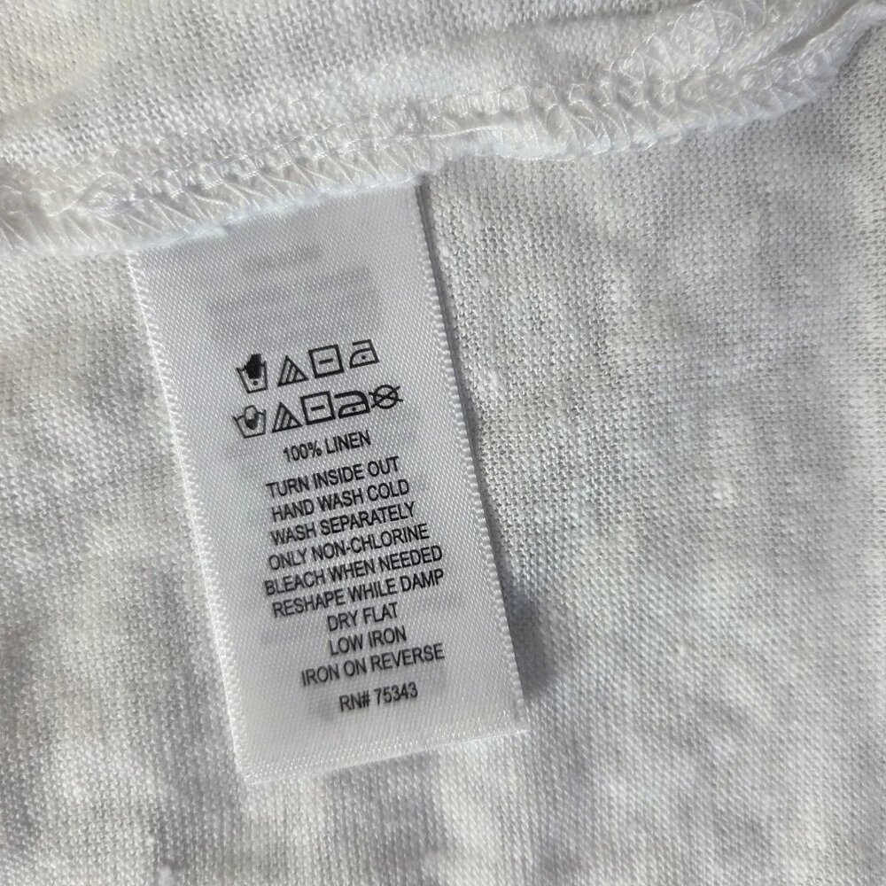 Tahari Women's Size Small Hooded Linen Cardigan White - Picture 7 of 7